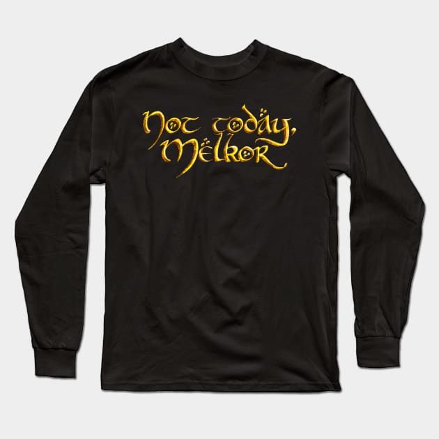 Not today Melkor! (Gold) Long Sleeve T-Shirt by Raccoon.Trash